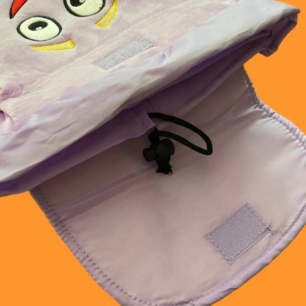 NEW Dora The Explorer Plush Mr. Face Small Purple Plush Backpack Bag with Map